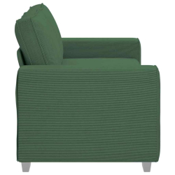 Sofa dwuosobowa, dżunglowa zielona, 140 cm, tkanina sztruksowa