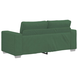 Sofa dwuosobowa, dżunglowa zielona, 140 cm, tkanina sztruksowa
