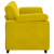 Sofa dwuosobowa, żółta, 140 cm, aksamit
