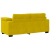 Sofa dwuosobowa, żółta, 140 cm, aksamit