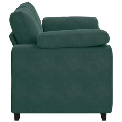 Sofa dwuosobowa, ciemnozielona, 120 cm, aksamit