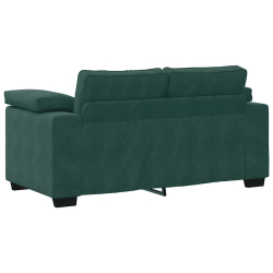 Sofa dwuosobowa, ciemnozielona, 120 cm, aksamit