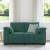 Sofa dwuosobowa, ciemnozielona, 120 cm, aksamit