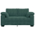 Sofa dwuosobowa, ciemnozielona, 120 cm, aksamit