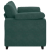 Sofa dwuosobowa, ciemnozielona, 120 cm, aksamit