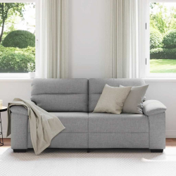 Sofa 2-osobowa, szara chmurowy, 140 cm, tkaniną