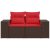Sofa ogrodowa z poduszkami, 2-osobowa, brązowa, polirattan