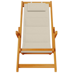 Składane Krzesła Plażowe 2 szt. Taupe Lite, Drewno Akacjowe i Textilene