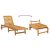 Leżaki na kółkach 2 szt z Tisch&Cushion Lite, akacjowe drewno