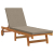 Leżaki na kółkach 2 szt z Tisch&Cushion Lite, akacjowe drewno