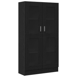 Regał na książki Czarny Dąb 82,5x30,5x150 cm z materiału drewnopochodnego