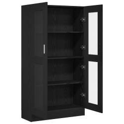 Regał na książki Czarny Dąb 82,5x30,5x150 cm z materiału drewnopochodnego