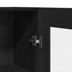 Regał na książki Czarny Dąb 82,5x30,5x150 cm z materiału drewnopochodnego