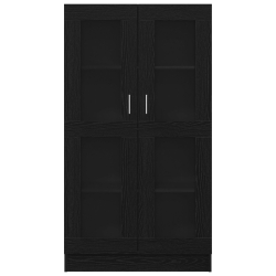 Regał na książki Czarny Dąb 82,5x30,5x150 cm z materiału drewnopochodnego