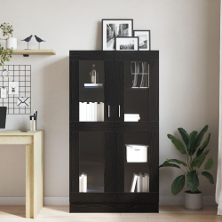 Regał na książki Czarny Dąb 82,5x30,5x150 cm z materiału drewnopochodnego