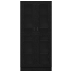 Regały na książki 2 szt. Czarny Dąb 82,5x30,5x185 cm Drewno inżynieryjne