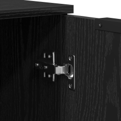 3 Częściowe Szafki Boczne Czarny Dąb z Drewna Inżynieryjnego