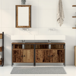 Cabinet z umywalką na wymiar w stylu vintage z drewna inżynieryjnego