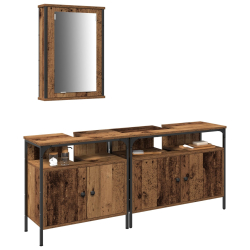 Cabinet z umywalką na wymiar w stylu vintage z drewna inżynieryjnego