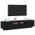 Szafka TV z oświetleniem LED, Czarny Dąb, 180x35x40 cm, Drewno inżynieryjne