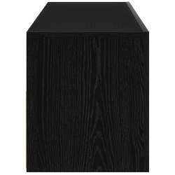 Szafka nocna z oświetleniem LED Czarny dąb 60x35x40 cm Drewno inżynieryjne