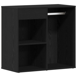 Zestaw toaletkowy z oświetleniem LED czarny dąb, materiał drewnopochodny, Toaletka LED w czarnym dębie, 60x40x140 cm, wykonana z materiału drewnopocho