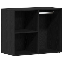Zestaw toaletkowy z oświetleniem LED czarny dąb, materiał drewnopochodny, Toaletka LED w czarnym dębie, 60x40x140 cm, wykonana z materiału drewnopocho