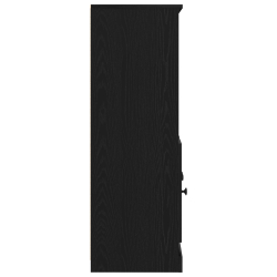 Wysoka szafka Czarny Dąb 132x35,5x103,5 cm Drewno inżynieryjne