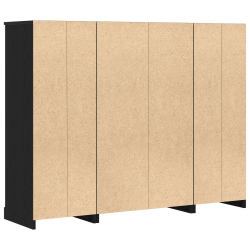 Wysoka szafka Czarny Dąb 132x35,5x103,5 cm Drewno inżynieryjne