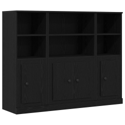 Wysoka szafka Czarny Dąb 132x35,5x103,5 cm Drewno inżynieryjne