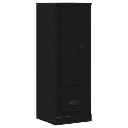 Wysoki stolik Czarny Dąb 132x35,5x103,5 cm Drewno inżynieryjne