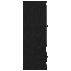 Wysoki stolik Czarny Dąb 132x35,5x103,5 cm Drewno inżynieryjne