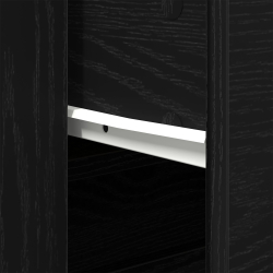 Sideboardy 3 szt. z czarnego dębu, materiał drewnopochodny