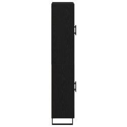 Szafki 2 szt Czarny Dąb 69,5x34x180 cm Drewno Inżynieryjne