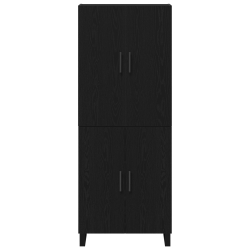Szafki 2 szt Czarny Dąb 69,5x34x180 cm Drewno Inżynieryjne