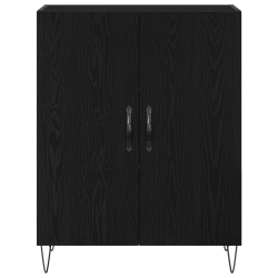 Wysoki kredens Czarny Dąb 69,5x34x180 cm Drewno inżynieryjne