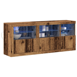 Boksy z oświetleniem LED Stare drewno 162x37x67 cm Drewno inżynieryjne