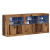 Boksy z oświetleniem LED Stare drewno 162x37x67 cm Drewno inżynieryjne