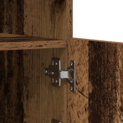 Komoda z lampkami LED Stare drewno 181,5x37x67 cm z drewna inżynieryjnego