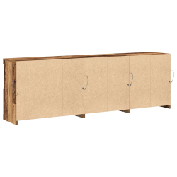 Szafka z lampkami LED Stare Drewno 202x37x67 cm Drewno Inżynieryjne