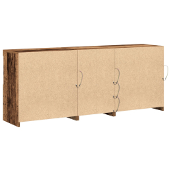 Bufet z oświetleniem LED w starym drewnie 162x37x67 cm z drewna klejonego