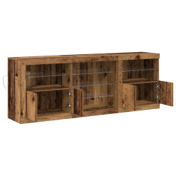 Szafka z oświetleniem LED Stare drewno 181,5 x 37 x 67 cm
