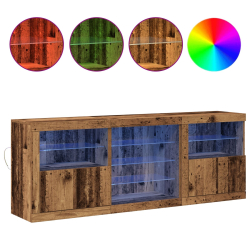 Szafka z oświetleniem LED Stare drewno 181,5 x 37 x 67 cm
