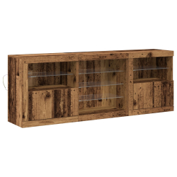 Szafka z oświetleniem LED Stare drewno 181,5 x 37 x 67 cm