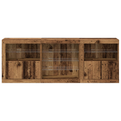 Szafka z oświetleniem LED Stare drewno 181,5 x 37 x 67 cm