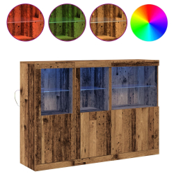 Komoda z oświetleniem LED Stare Drewno 142,5x37x100 cm