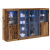 Bufet z lampkami LED Stare drewno 163x37x100 cm Drewno inżynieryjne, Bufet z lampkami LED Stare drewno 41x37x100 cm
