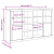 Bufet z lampkami LED Stare drewno 163x37x100 cm Drewno inżynieryjne, Bufet z lampkami LED Stare drewno 41x37x100 cm