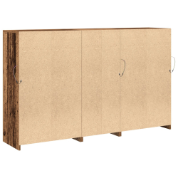 Szafka z lampkami LED Stare drewno 162x37x100 cm Drewno inżynieryjne