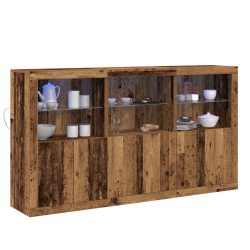 Szafka z oświetleniem LED Stare drewno 181.5x37x100 cm